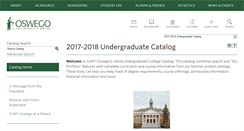 Desktop Screenshot of catalog.oswego.edu